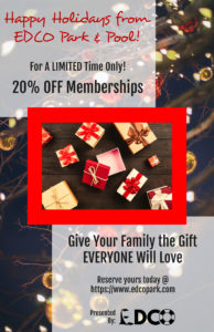 EDCO Park & Pool holiday advertisement for 20% off